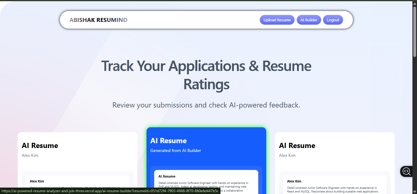 AI Powered Resume Analyzer and Job Matcher